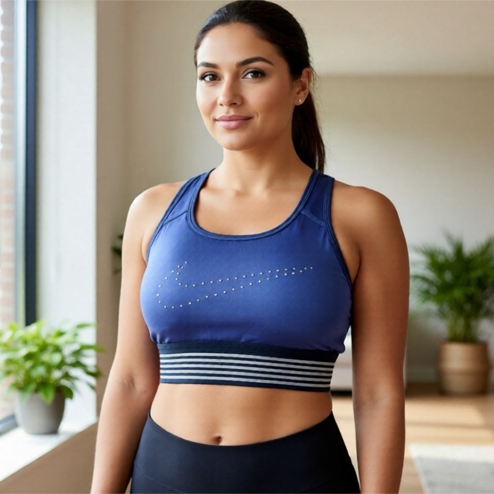 *30off3* NWOT. Nike DRI-FIT Purple w/Lime Green Sports Bra Women's Size S